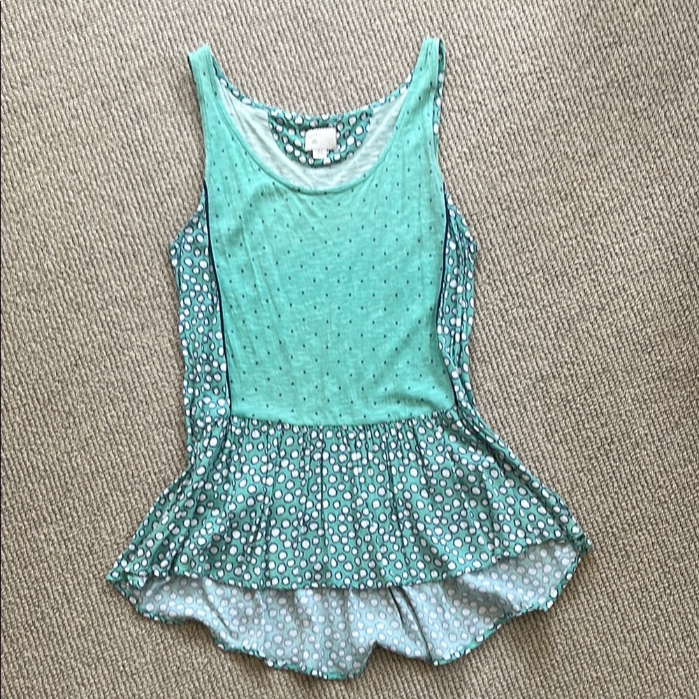 Anthropologie Postmark Polka Dot Sleeveless Top